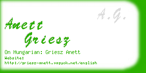 anett griesz business card